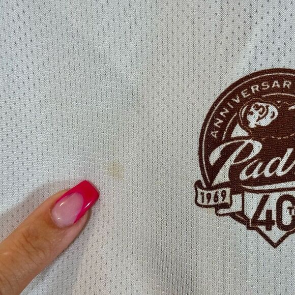 San Diego Padres Petco 40th Game Day Button Up Baseball Jersey Men's XL - Picture 8 of 14